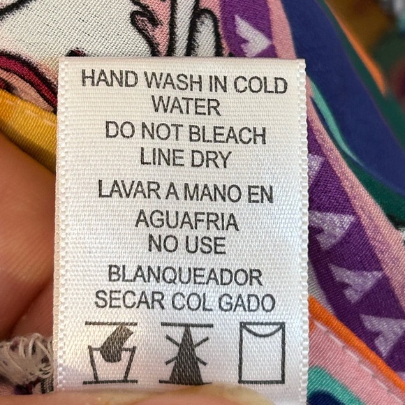 Retro patchwork button up top, size 1X - Picture 5 of 6